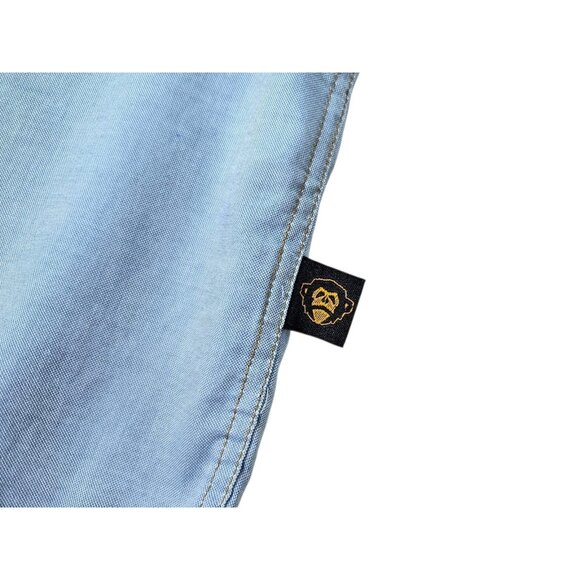 Howler Brothers Pearl Snap Short Sleeve Shirt Men's Small Chambray Blue Western - Picture 6 of 14